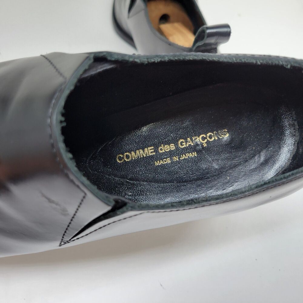 Comme Des Garcons Black Leather Loafers 24cm Womens US 7 Mens US 6 - Picture 16 of 16